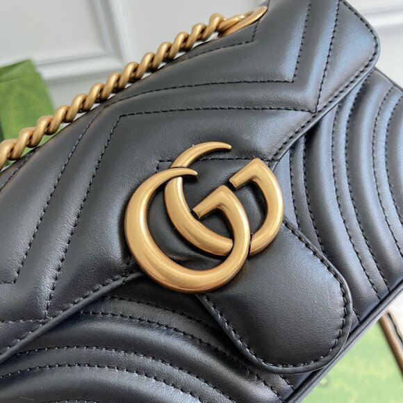 GUCCI GG MARMONT SMALL SHOULDER BAG BLACK - Picture 3 of 9